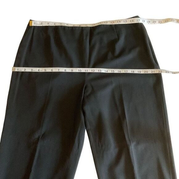Talbots Pants Trousers Ankle Cropped Side Zip Button Closure Black Stretch 16 - Picture 5 of 9
